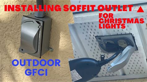 metal box under eave siren|electrical outlet for under eave soffit.